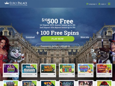 EuroPalace Casino Homepage Screenshot